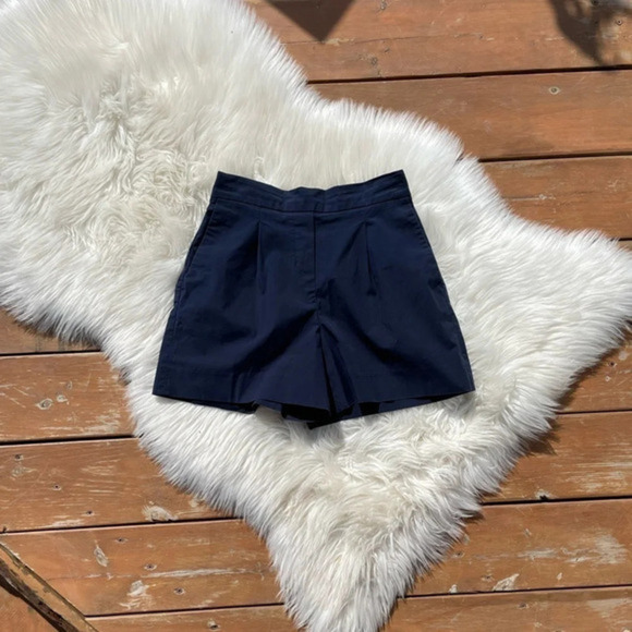 Wilfred Navy Blue Highrise Shorts - Picture 8 of 10